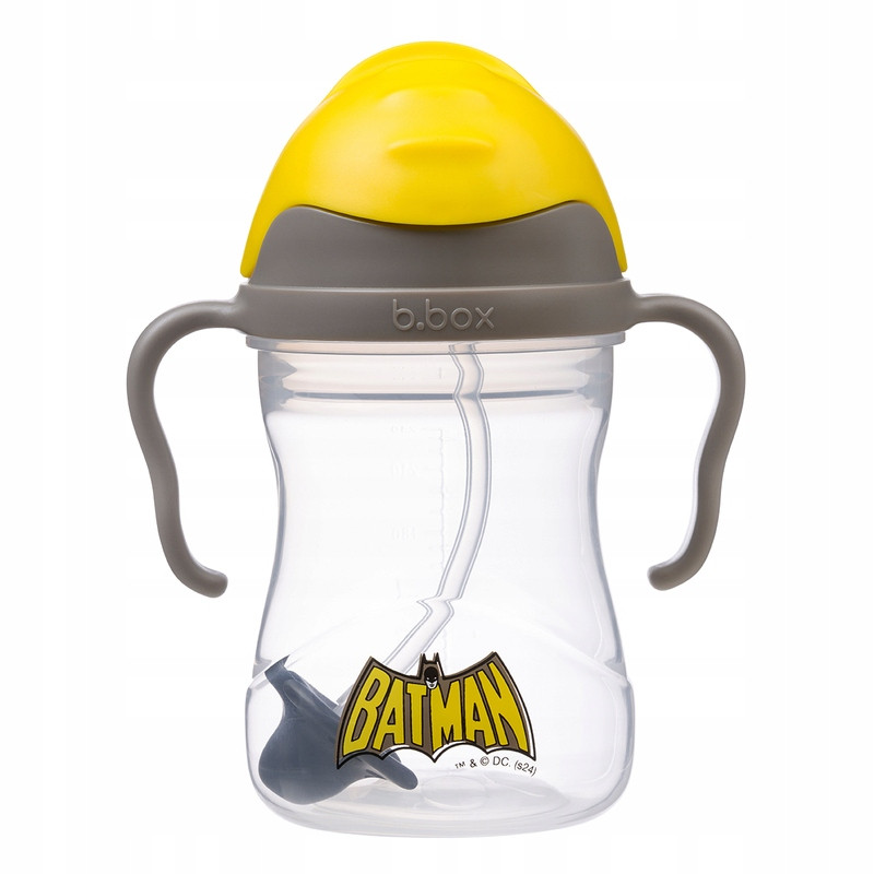 B.BOX BIDON KUBEK Z OBCIĄŻONĄ SŁOMKĄ RURKĄ DLA DZIECI 240ml Batman